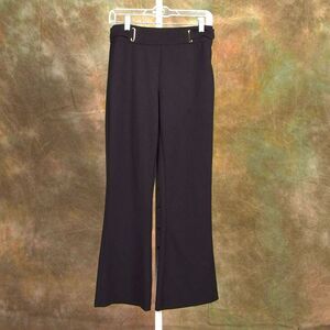 Jenna Rose Wide Leg Crepe Slip on Pant Metal Detail Size S